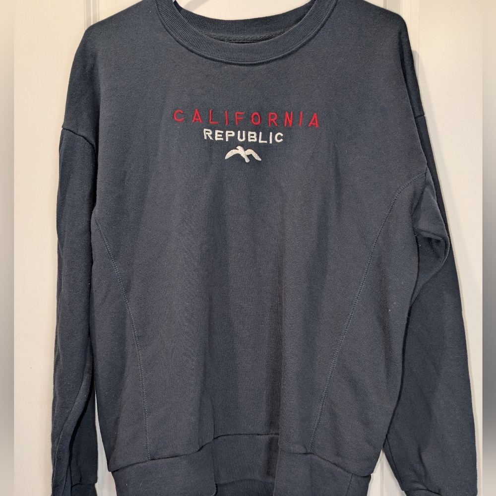 Reflex California Republic Sweatshirt Medium Gray Crewneck Pullover